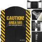 Preview: Wooden Cabinet Printed Area 501 Caution